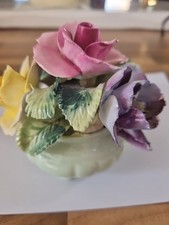 Vintage Radnor Bone China England Flower Basket Bouquet.