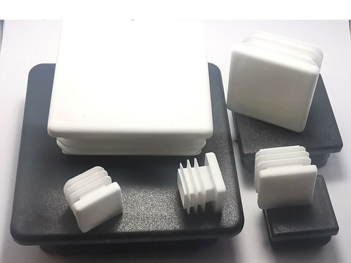 Square plastic black - plastic, black/white