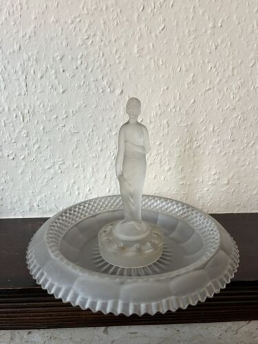 Art deco frosted glass center - art,