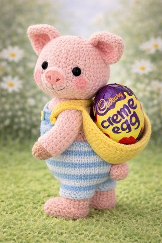 Easter pig knitting pattern - easter,