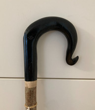 BLACK RAMS HORN CROOK HANDLE