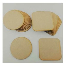 10x Wooden MDF Blank Drinks
