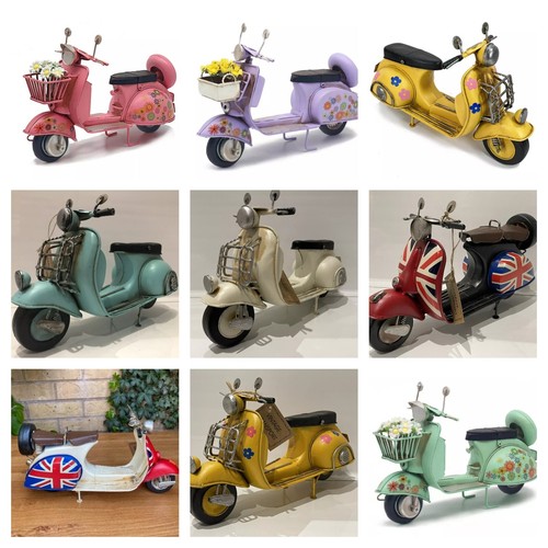 Vintage tin plate scooter - plate,