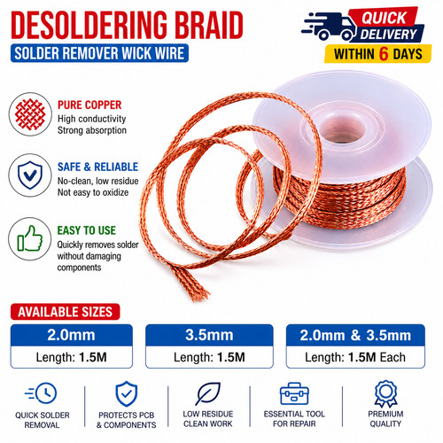 New solder wick 5mm1 5m - new,