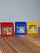 Genuine Nintendo Pokemon Red Blue & Yellow Game Boy Colour New Battery