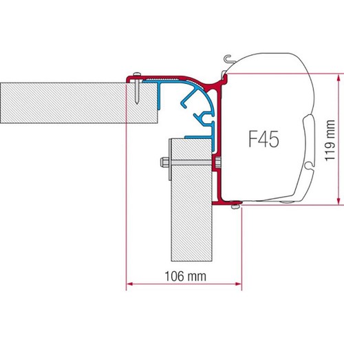Fiamma adapter brackets - brackets, bailey