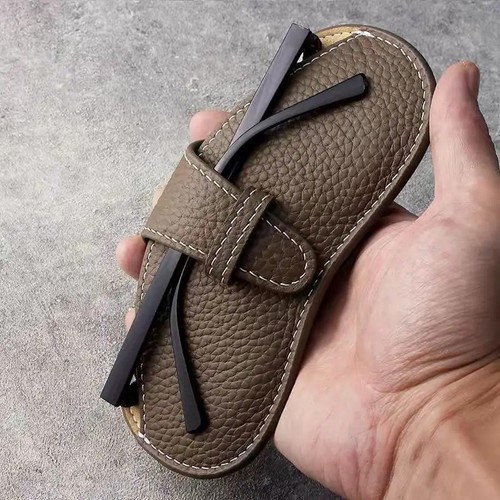 Soft leather glasses case - soft,