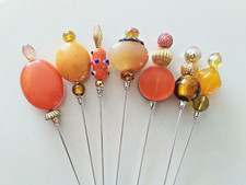 7 x Tangerine Orange & Amber