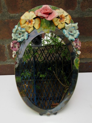 Vintage barbola style mirror - vintage,
