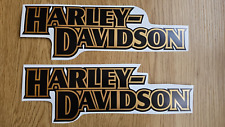 Harley-Davidson  blac with gold trim Fuel Tank  Decals Stickers kit_268x85 mm