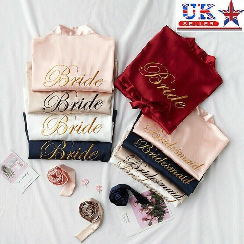 Satin robe wedding - uk, bride