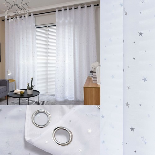 Lined voile curtains star - lined,