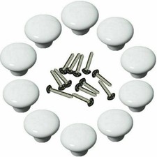 Round Ceramic Door Knobs Kitchen Cabinet Cupboard Drawer Furniture Pull Handles