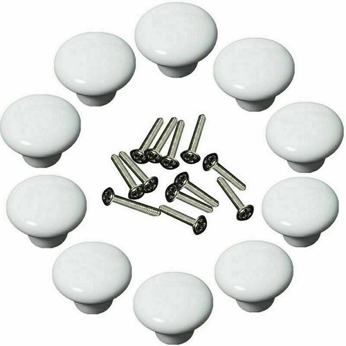 Round ceramic door knobs - ceramic,