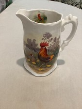 Staffordshire Fine Bone China 6.5 Inch Cockerel Print Jug / Pitcher