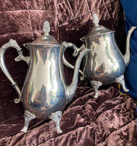Silver plated teapot tall - plated,