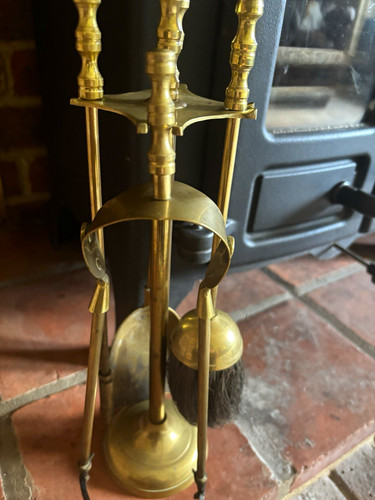 Brass finish fireplace - brass,