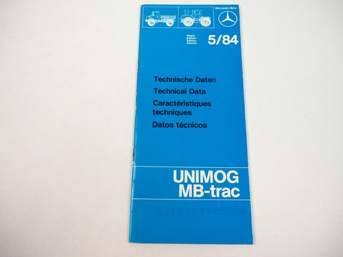 Unimog trac specifications - mb-trac,