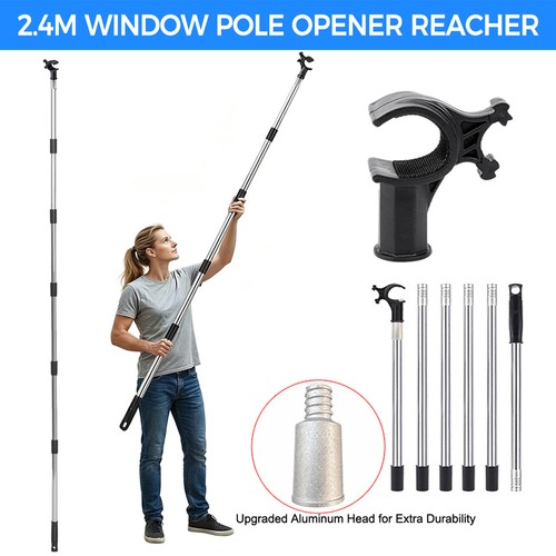 Window pole opener - pole, opener/hook