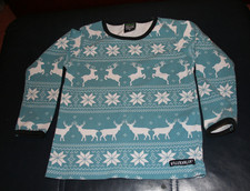 Villervalla Blue Christmas Reindeer LS Top 98cm/3yrs