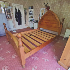 Gothic Wooden Double Bed Frame