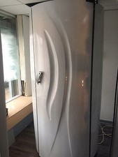 Sunbed Pearlescent White Topaz With LED Light 60Tube 2m Standup Tanning Sun Bed 