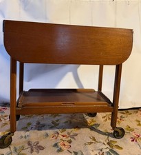 Drop-leaf tea trolley with a