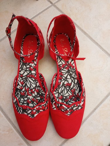 Size red ankle strap ruby - 7,