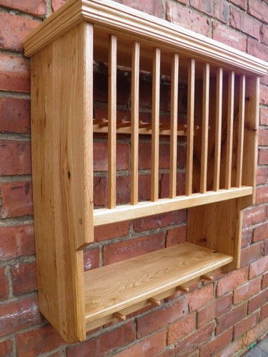 Solid oak plate rack - plate,