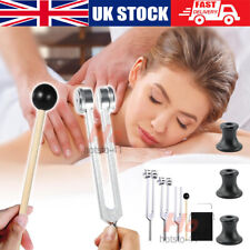 3PCS Tuning Fork Set For Healing Therapy DNA Repair 128Hz 256Hz 512Hz Silver NEW