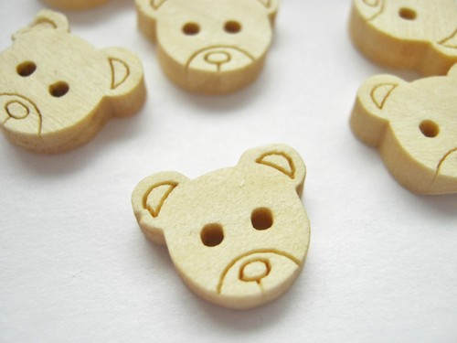 Teddy bears buttons small - 10,
