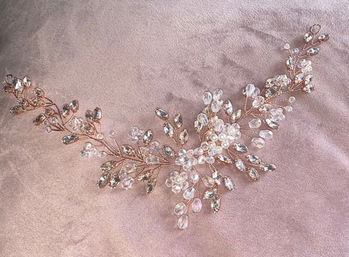 Bridal sparkly pink and clear - bridal,