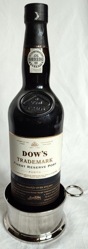 Wine bottle coaster - bottle, black