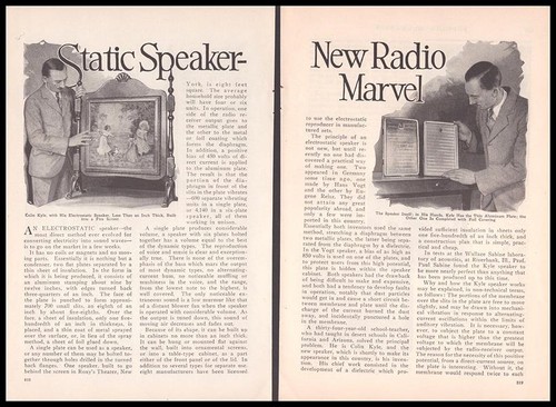 Electrostatic speakers new - “electrostatic, speakers~new
