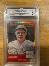 babe ruth baseball card grade