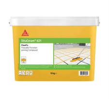 SikaCeram-621 FlowFix Jointing Compound 15kg -Various Col-Ivory -Buff-Dark Grey
