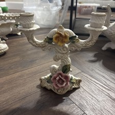Vintage Capodimonte Candleabra