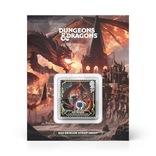Dungeons dragons stamps red - dragons,