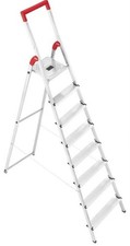 Hailo L50 EasyClix Aluminium Step Ladder 8 Step Safety Bar & Bucket Hook