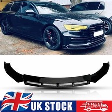 Glossy Front Bumper Spoiler Lip Splitter Diffuser For AUDI A6 C7 S6 2011-2018 AN