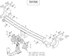 Towtrust Vertical Detachable Towbar For Hyundai i40 Sports Tourer 2011-Onwards