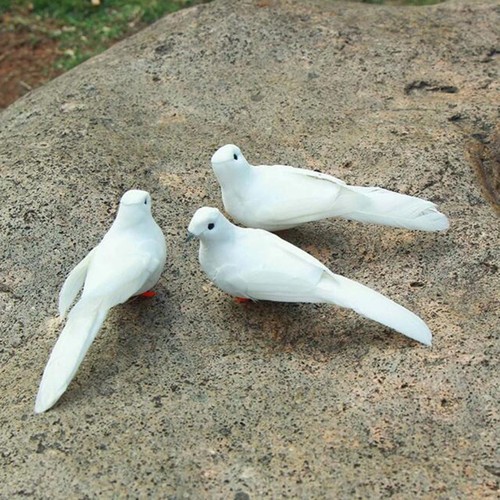 12pcs simulated feather white - 12pcs,