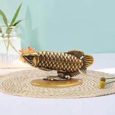 Mini Arowana Statue Creative Tabletop Ornament for Tea Room Yoga Living Room