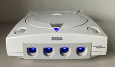 Region Free Sega Dreamcast Console, Blue LEDs, New Battery & Holder NTSC & PAL..
