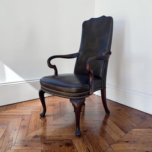 Vintage hickory chair leather - hickory,