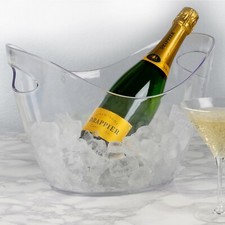 Large Oval  Plastic Ice Bucket Champagne Beer Wine Drinks Ice Cube Bowl Cooler