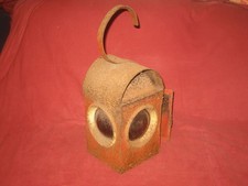 Vintage red roadworks paraffin lamp for restoration
