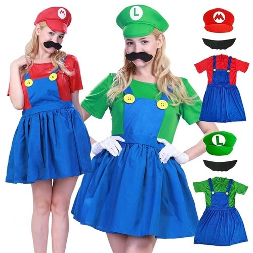 Womens adult super mario and - mario,