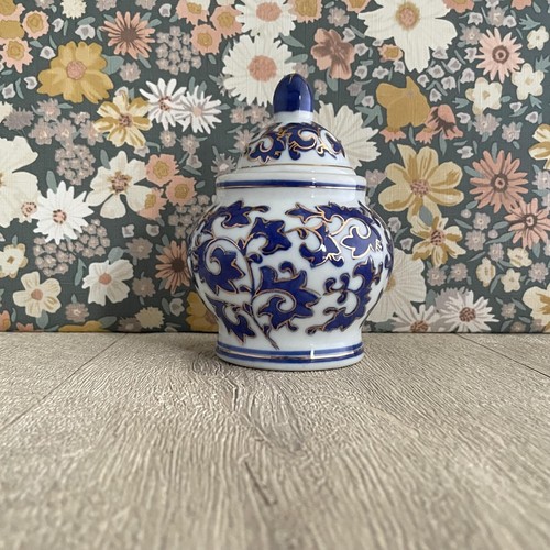 Vintage blue white ceramic - &,