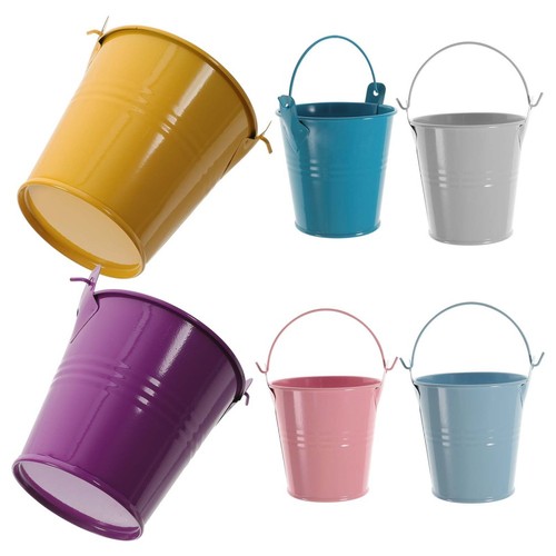 6pcs metal buckets small - 6pcs,